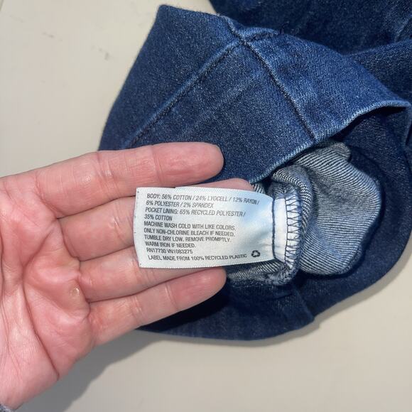 Universal Thread Size 2 Womens Bib Overalls Jean Denim Stretch Cute Girly Boho - Picture 14 of 14